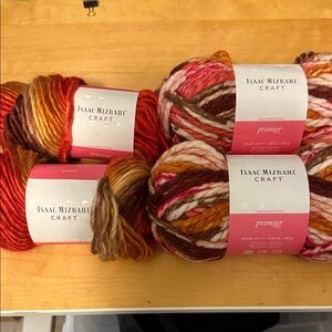 Isaac Mizrahi Craft Yarn - Pink, Brown, Orange Blend